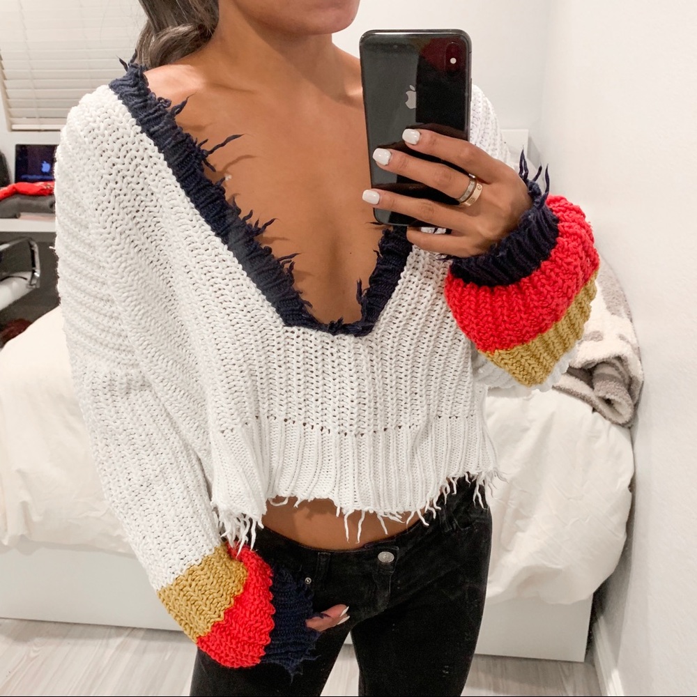 Wildfox Palmetto Sweater Sneak Out Stripe